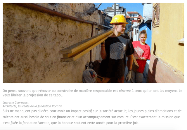 Aperçu : BNP Fortis, « Laurane, une architecte aux ambitions durables, et vous ? »